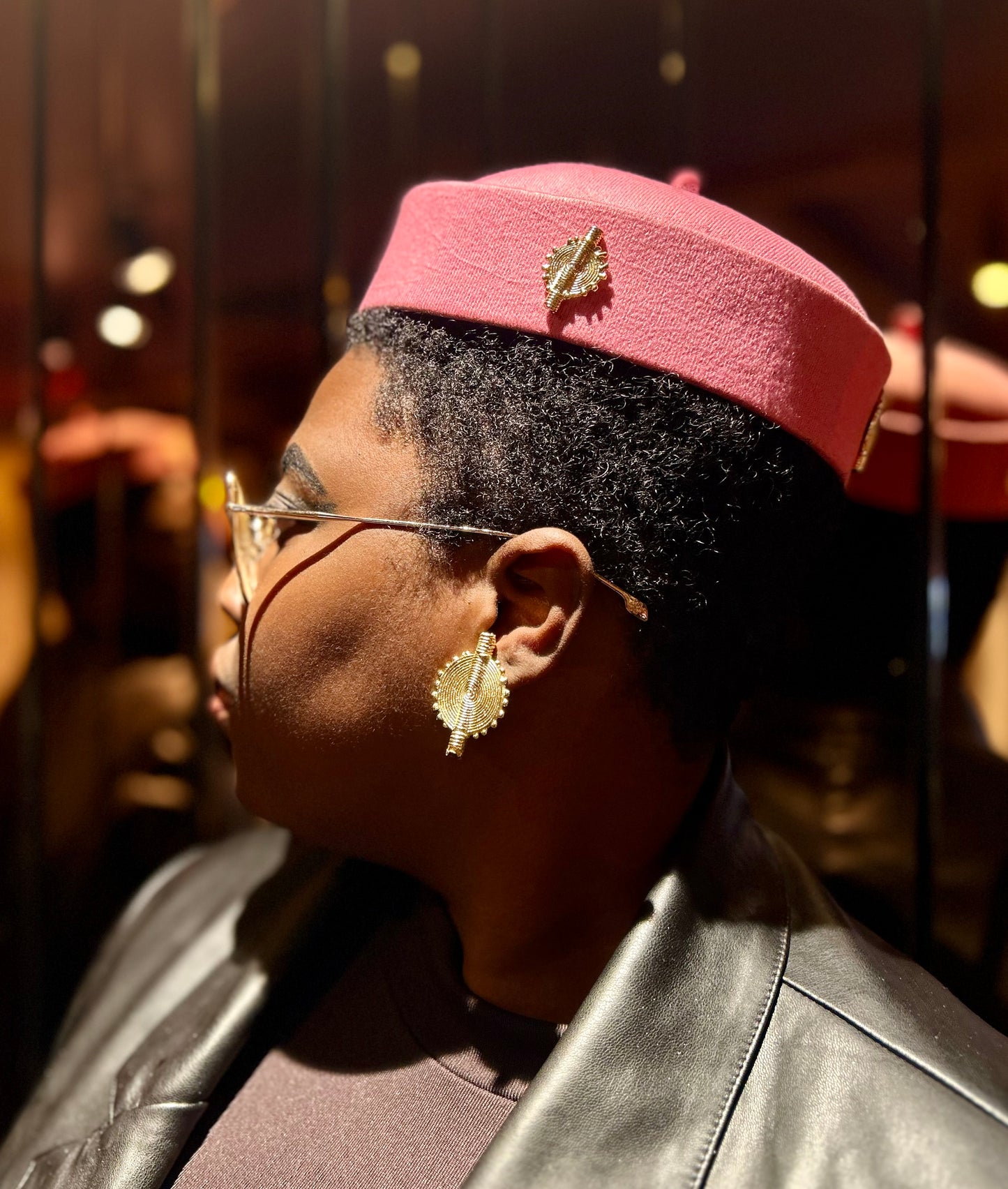 Chapeau AKAN rose