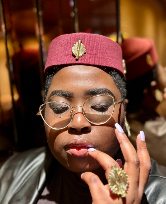 Chapeau AKAN bordeaux