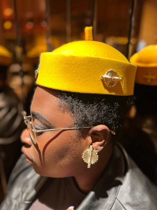 Chapeau AKAN jaune